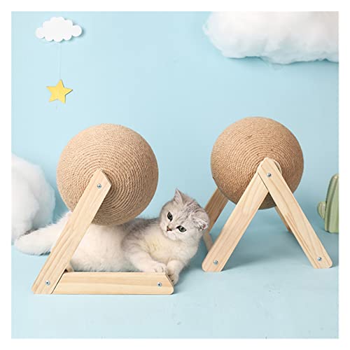 xczbb árbol de Gato Gato de Madera rasguño Post Ball Toy Cat Scratcher SSISAL Cuerda Gatos Juguetes Muebles de Pet Muebles Suministros Cat Accesorios Cat Torre Cat Tree Juguetes de Peluche