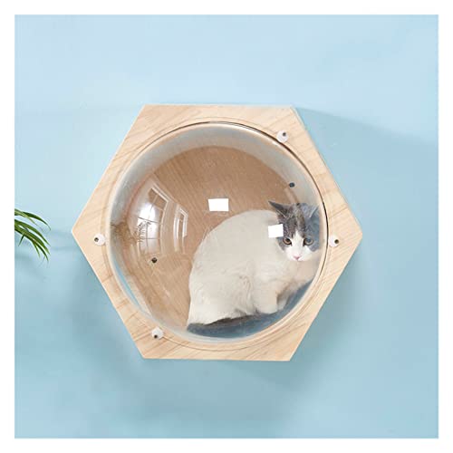 xczbb árbol de Gato Gato montado en la pareado Marco de Gato Árbol de Copa Cápsula cápsula Cat Bridge House Cave Sisal Rasguño Post Muebles for Mascotas Juguetes de Peluche