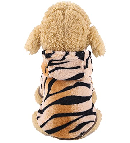 XIAOYU ropa para mascotas cachorro perro gato sudadera con capucha cálido suéter disfraz hallowween cosplay ropa de fiesta, Tigre, M
