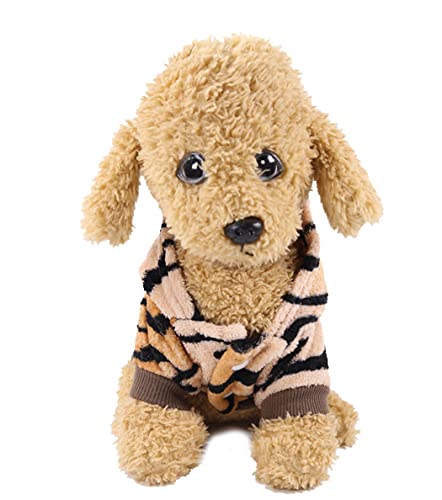 XIAOYU ropa para mascotas cachorro perro gato sudadera con capucha cálido suéter disfraz hallowween cosplay ropa de fiesta, Tigre, M