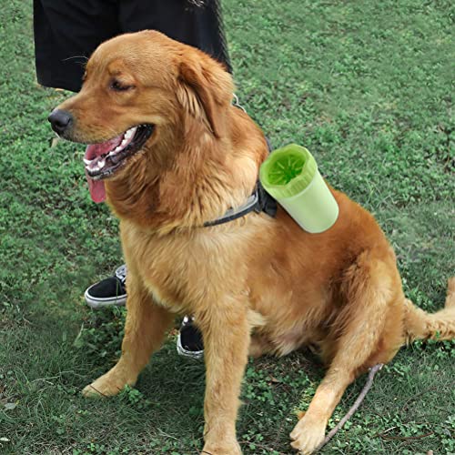 XIHUAN Impiador Pata Perro, Limpiador De Patas De Perros, PortáTil Desmontable Limpiador De Huellas De Perro, Limpiador Patas Perro Mascota para Limpiar Los Pies Sucios De Mascotas (Verde)