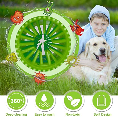 XIHUAN Impiador Pata Perro, Limpiador De Patas De Perros, PortáTil Desmontable Limpiador De Huellas De Perro, Limpiador Patas Perro Mascota para Limpiar Los Pies Sucios De Mascotas (Verde)