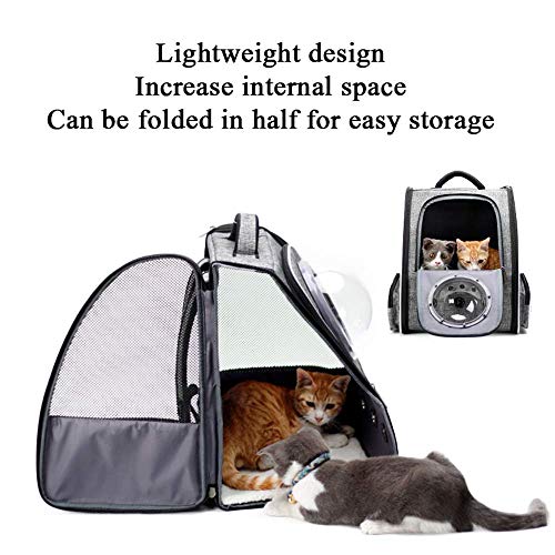 XJZKA Transportín para Mascotas, Gato, Perro, Cachorro, Viaje, Senderismo, Camping, transportador para Mascotas, Mochila, cápsula Espacial, diseño de Burbujas, Impermeable, Bolso de Mano