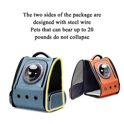 XJZKA Transportín para Mascotas, Gato, Perro, Cachorro, Viaje, Senderismo, Camping, transportador para Mascotas, Mochila, cápsula Espacial, diseño de Burbujas, Impermeable, Bolso de Mano