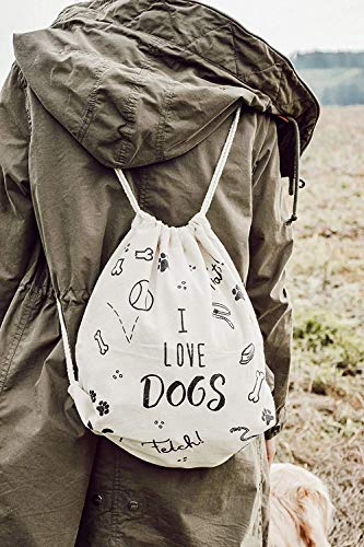YellowMedia Perros de guía y examen de experiencia, bolsa de gimnasio para perros y pelota de juego para el cuidado dental y educación de cachorros.