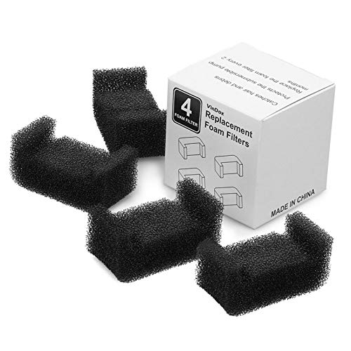 Yiida 4 filtros de repuesto para fuente de agua de gato, filtros de repuesto para dispensador de agua de mascotas, esponjas de repuesto para fuente de agua automática, dispensador de agua para perros