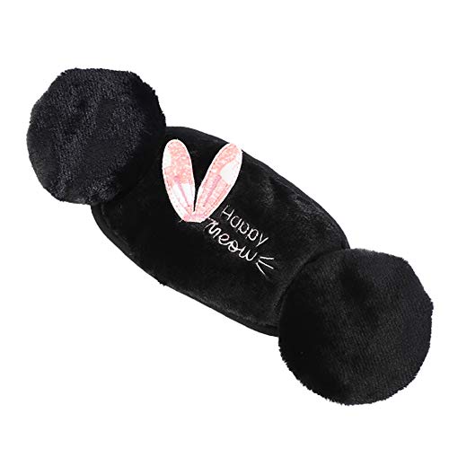 Yirepny Mujeres de dibujos animados gatos zanahoria invierno peluche media cara cubierta caliente oreja oreja Caqui Gato