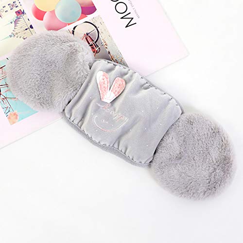 Yirepny Mujeres de dibujos animados gatos zanahoria invierno peluche media cara cubierta caliente oreja oreja Caqui Gato