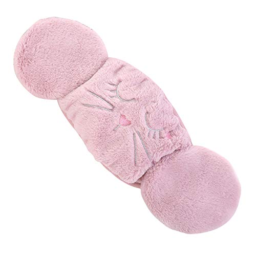 Yirepny Mujeres de dibujos animados gatos zanahoria invierno peluche media cara cubierta caliente oreja oreja Caqui Gato
