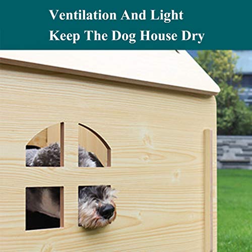 YOT Perro Gato casa Interior al Aire Libre con Ventana Mascota Tronco Cabina Kennel casero Muebles Mascotas para pequeños Animales Grandes Grandes (Color : Blue, Size : Small)