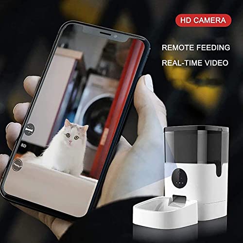 YTBLF Alimentador automático de Mascotas, 4L Remote Smart Video + Mobile App + Voice + Regular Quantitative Cat and Dog Feeder