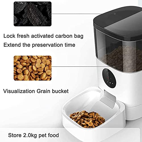 YTBLF Alimentador automático de Mascotas, 4L Remote Smart Video + Mobile App + Voice + Regular Quantitative Cat and Dog Feeder
