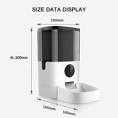 YTBLF Alimentador automático de Mascotas, 4L Remote Smart Video + Mobile App + Voice + Regular Quantitative Cat and Dog Feeder