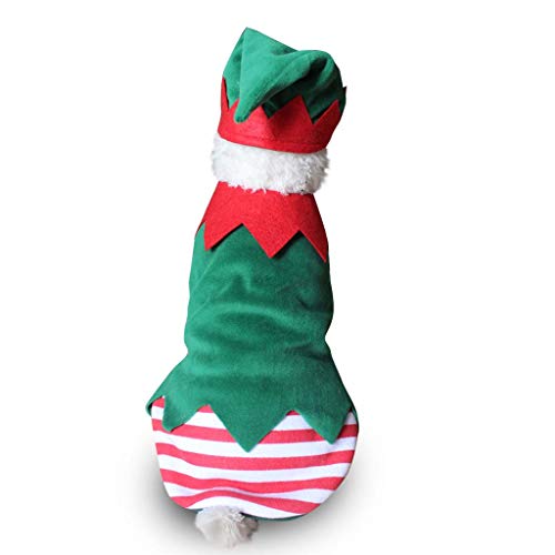 Yunso - Disfraz de Navidad para mascotas, divertido estilo payaso, sombrero de festival, kit de decoración para perros y gatos