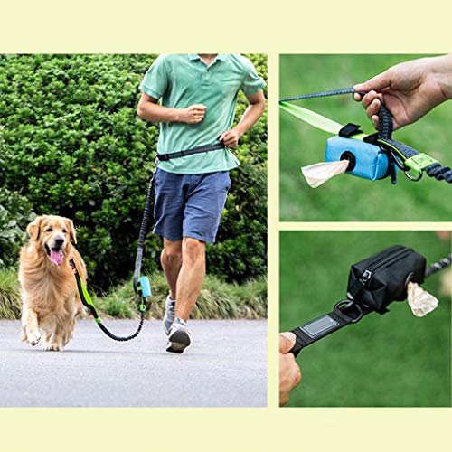 Yushu - Bolsa biodegradable portátil para caca de perro, bolsa dispensadora para mascotas cachorro, organizador de bolsas de basura