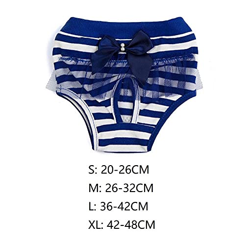 ZNYLX Pañales Lavables para Perras Pañales para Perro Sanitarios Fisiológicas 2 Piezas Mujer Mascota Perro Cachorro Pañal Pantalones Fisiológico Sanitario Corto Pañal Ropa Interior L