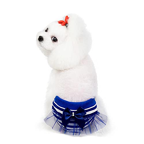 ZNYLX Pañales Lavables para Perras Pañales para Perro Sanitarios Fisiológicas 2 Piezas Mujer Mascota Perro Cachorro Pañal Pantalones Fisiológico Sanitario Corto Pañal Ropa Interior L